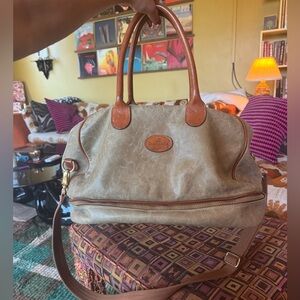 Tangaroa Venice Terrida Vintage Italian Leather Satchel Weekender Bag